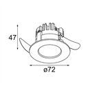 Modular K 72 Recessed 72 1x IP55 LED DE | Inbouwspot