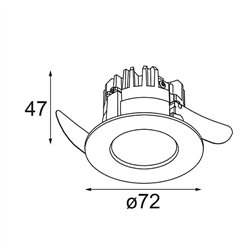 Modular K 72 Recessed 72 1x IP55 LED RD | Recessed spot