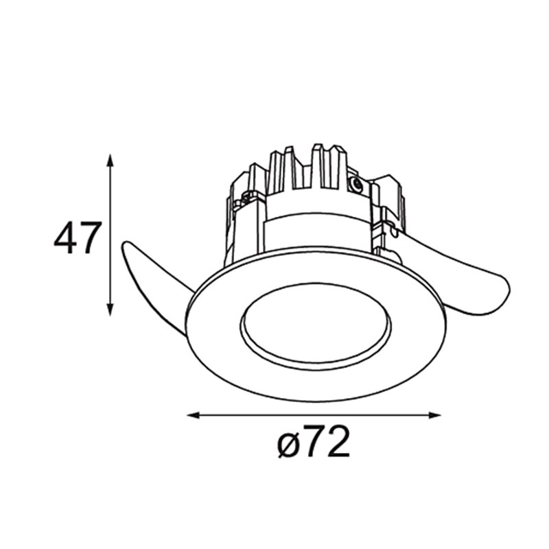 Modular K 72 Recessed 72 1x IP55 LED RD | Inbouwspot