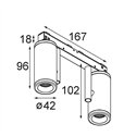 Modular Medard Track 48V Adjustable 42 2x LED | Trackverlichting