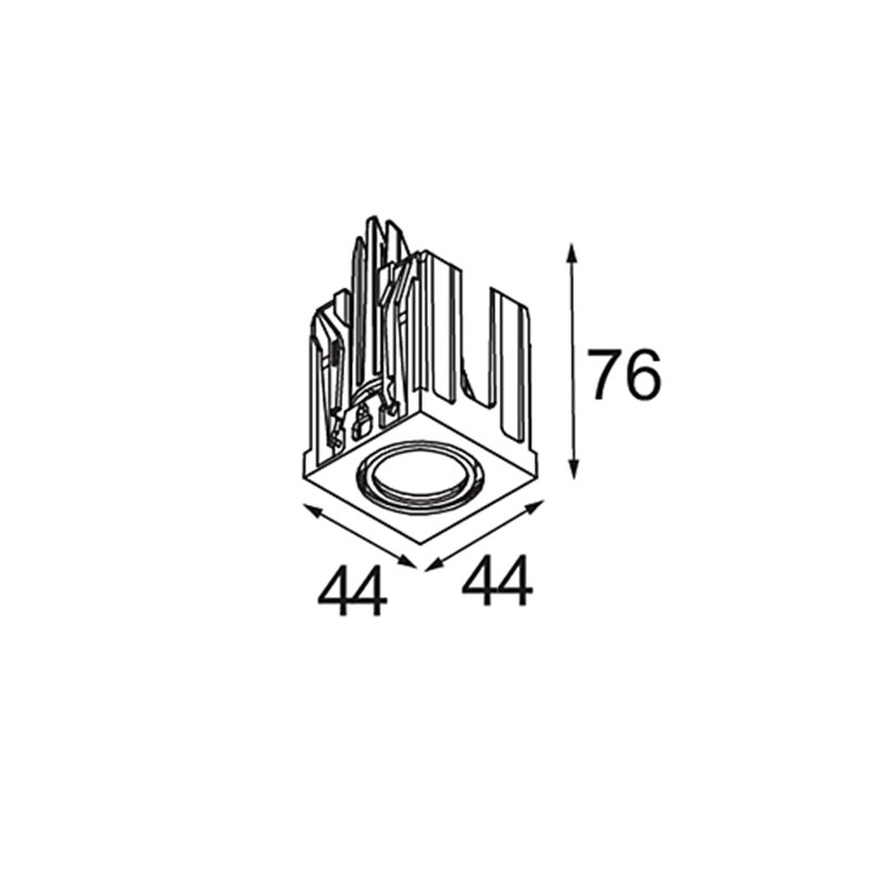 Modular Qbini Adjustable 1x LED DE | Inbouwspot