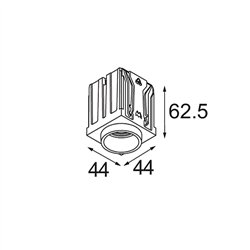 Modular Qbini Round Out 1x IP55 LED DE | Recessed spot