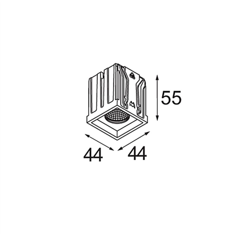 Modular Qbini Square In 1x IP55 LED DE | Inbouwspot