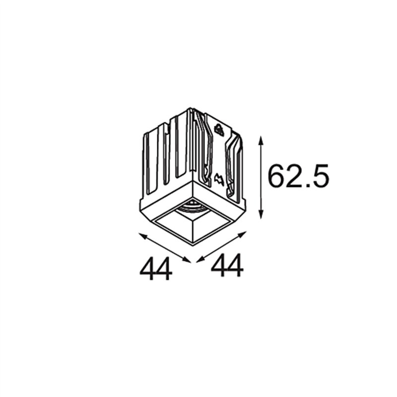 Modular Qbini Square Tapered 1x IP55 LED DE | Inbouwspot
