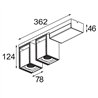 Modular Rektor Surface Adjustable 78x78 2x LED DI | Ceiling lamp / Wall lamp
