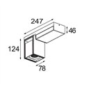Modular Rektor Surface Adjustable 78x78 1x LED DI | Plafondlamp / Wandlamp
