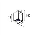 Modular Rektor Semi-Recessed Adjustable 78x78 1x LED DE | Inbouwspot