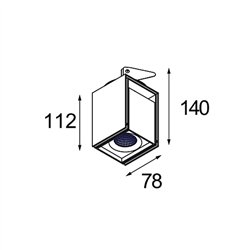 Modular Rektor Semi-Recessed Adjustable 78x78 1x LED DE | Recessed spot
