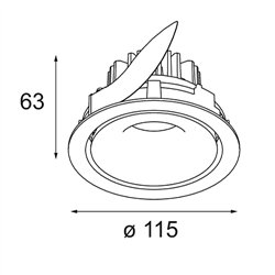Modular Smart Cake Recessed Adjustable 115 1x LED DE | Recessed spot