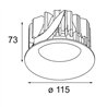 Modular Smart Cake Recessed 115 1x IP54 LED DE | Recessed spot
