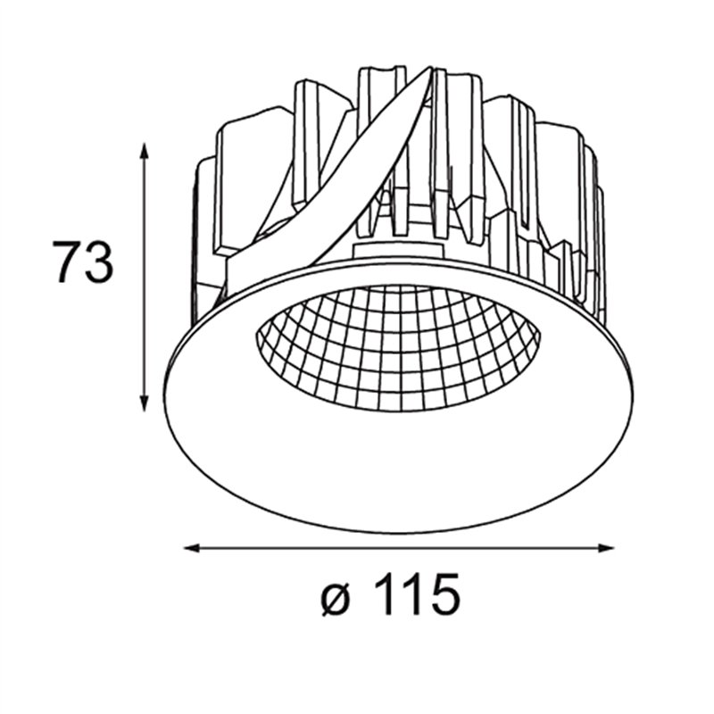 Modular Smart Cake Recessed 115 1x LED DE | Inbouwspot