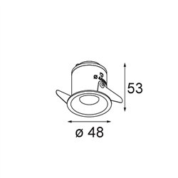 Modular Smart Cake Recessed 48 1x HO IP55 LED DE | Recessed spot