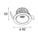 Modular Smart Cake Recessed Adjustable 82 1x LED DE | Inbouwspot