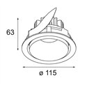 Modular Smart Kup Recessed Adjustable 115 1x LED DE | Inbouwspot