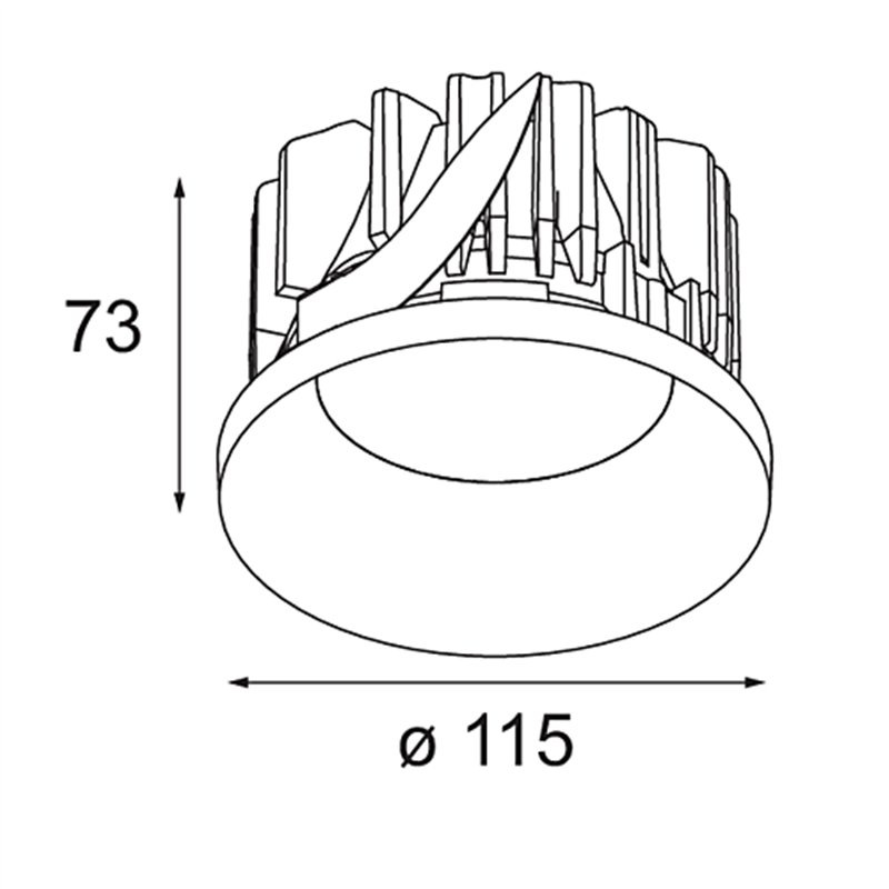 Modular Smart Kup Recessed 115 1x IP54 LED DE | Inbouwspot