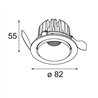 Modular Smart Kup Recessed Adjustable 82 1x LED DE | Recessed spot