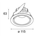 Modular Smart Lotis Recessed Adjustable 115 1x LED DE | Inbouwspot