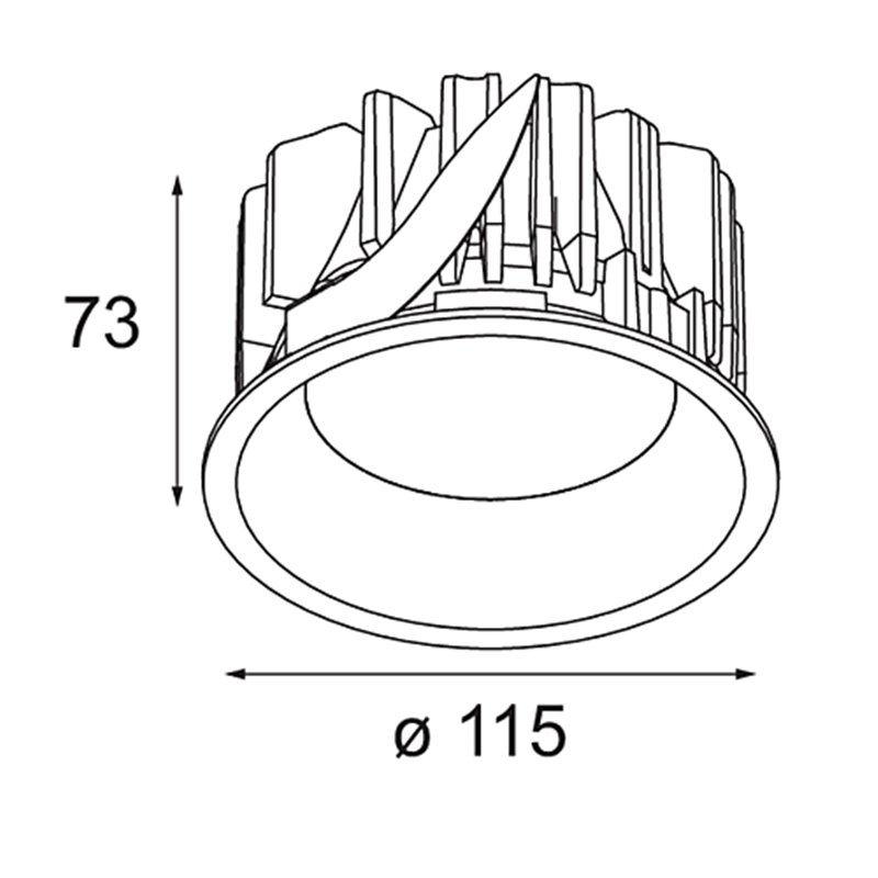 Modular Smart Lotis Recessed 115 1x IP54 LED DE | Inbouwspot