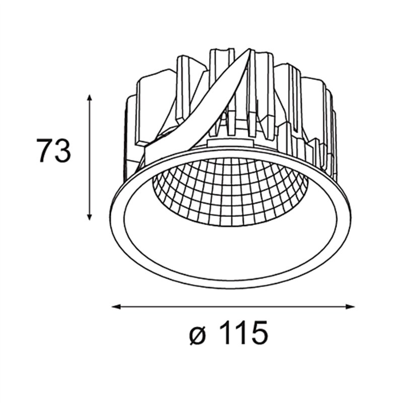 Modular Smart Lotis Recessed 115 1x LED DE | Inbouwspot
