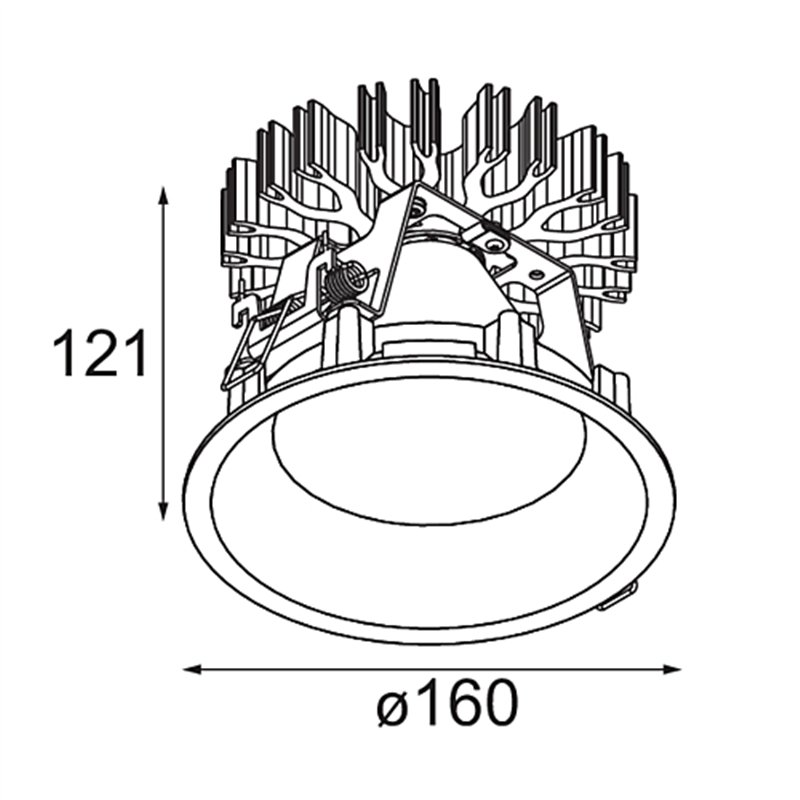 Modular Smart Lotis Recessed 160 1x IP55 Diffuse LED DE | Inbouwspot