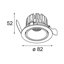 Modular Smart Lotis Recessed Adjustable 82 1x LED DE | Recessed spot