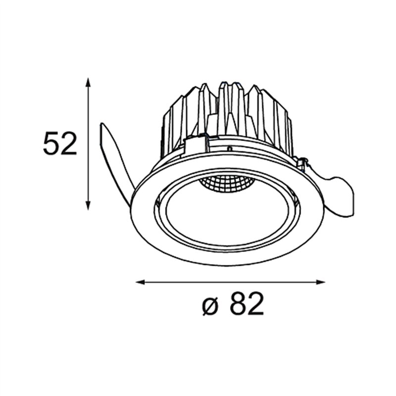 Modular Smart Lotis Recessed Adjustable 82 1x LED DE | Inbouwspot