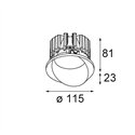 Modular Wink Recessed 115 1x IP54 LED DE | Inbouwspot