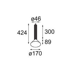 Modular Extruded Suspended 46 300 1x LED DE | Suspension lamp