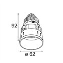 Modular Tetrix Straight Recessed 62 1x IP55 LED DE | Inbouwspot