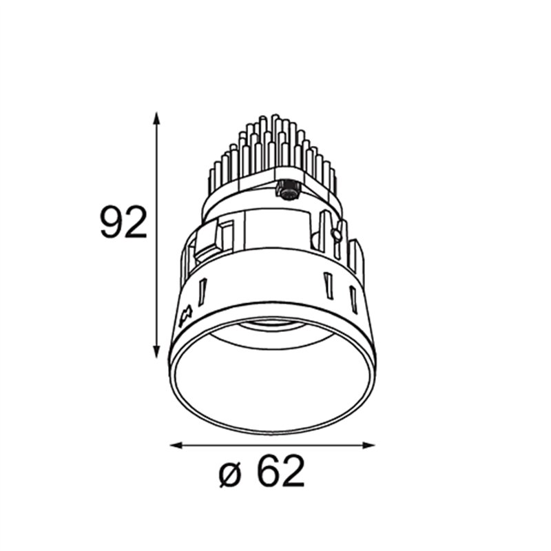 Modular Tetrix Straight Recessed 62 1x IP55 LED DE | Inbouwspot