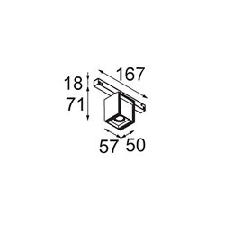 Modular Rektor Track 48V Adjustable 57x50 1x LED | Track lighting fixture