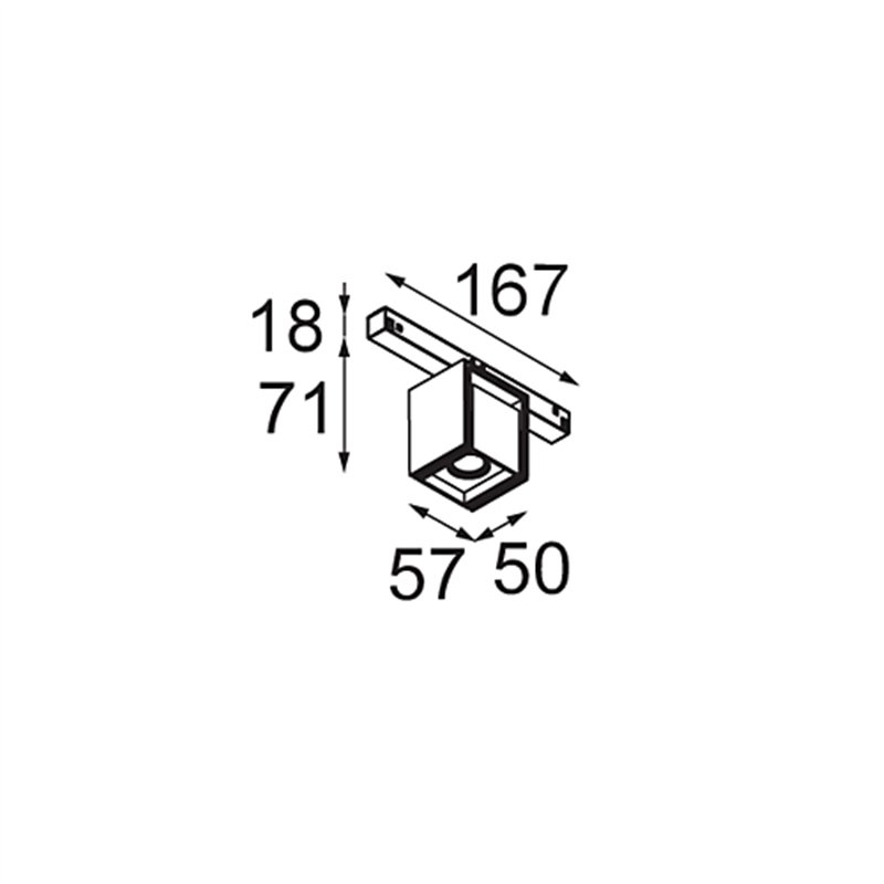 Modular Rektor Track 48V Adjustable 57x50 1x LED | Trackverlichting
