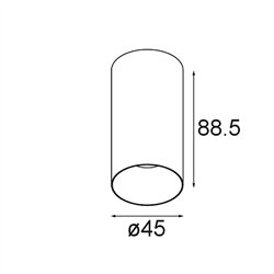 Modular Minude Surface 45 1x LED DE | Ceiling lamp