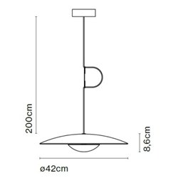 Marset Ginger 42 Oak - White | Suspension lamp - Outlet