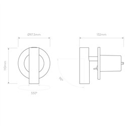 Astro Enna Recess Switched LED | Wall lamp