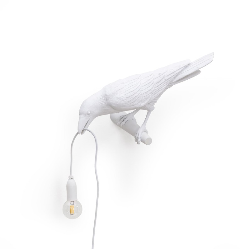 SELETTI Vogel lamp Links Indoor Wit