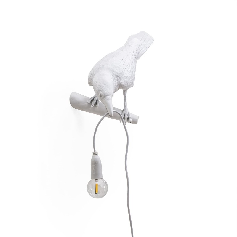 SELETTI Vogel lamp Links Indoor Wit