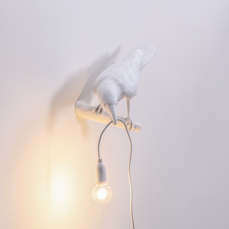 SELETTI Vogel lamp Links Indoor Wit