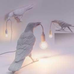 SELETTI Bird Lamp  Left Indoor White