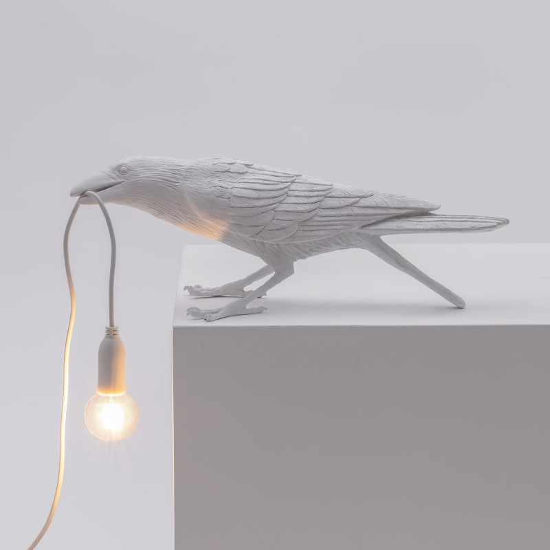 SELETTI Vogel lamp Spelend Indoor Wit