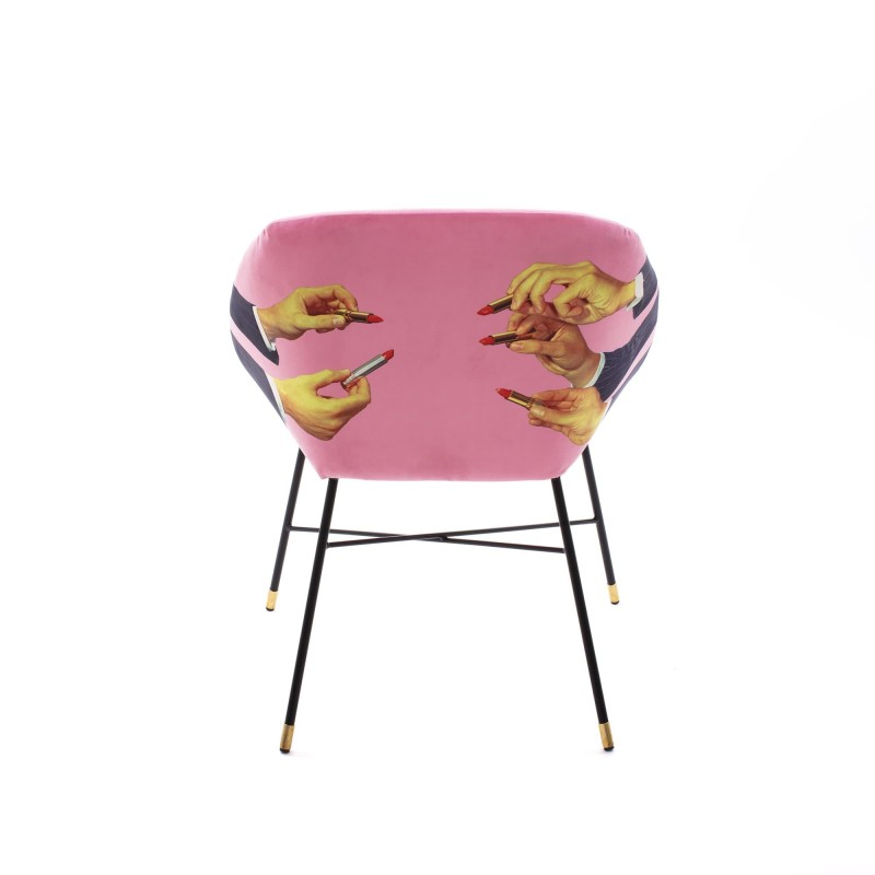 SELETTI Toiletpaper Stoel - Lipsticks Roze