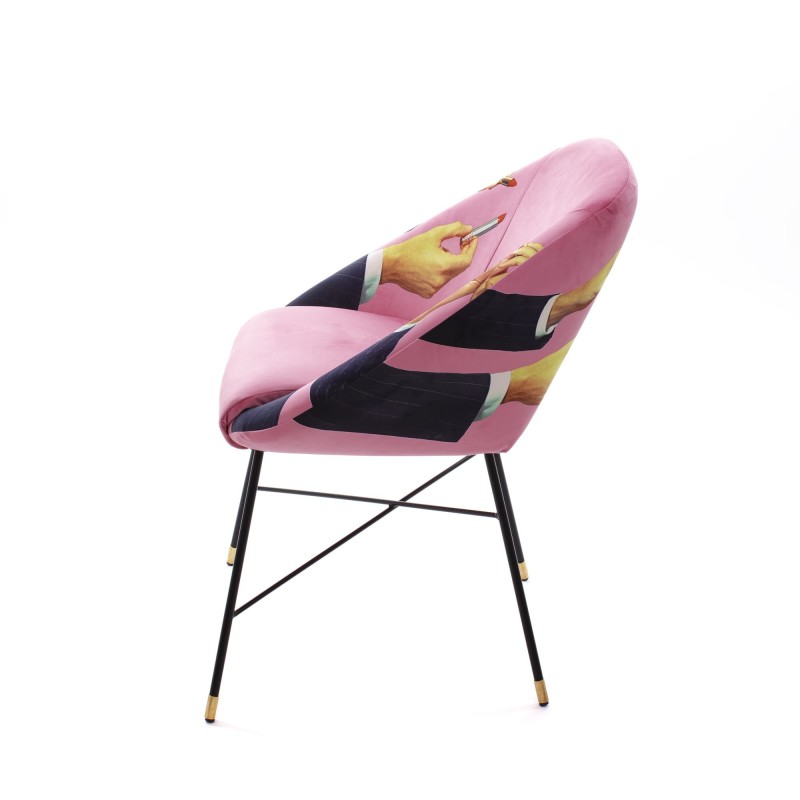 SELETTI Toiletpaper Stoel - Lipsticks Roze