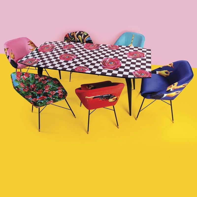 SELETTI Toiletpaper Stoel - Lipsticks Roze