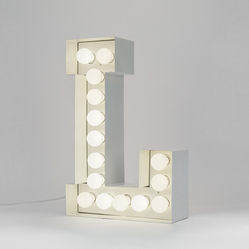 SELETTI Vegaz Metalen letter met led lampen - L