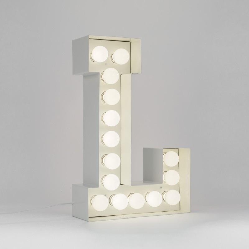 SELETTI Vegaz Metalen letter met led lampen - L