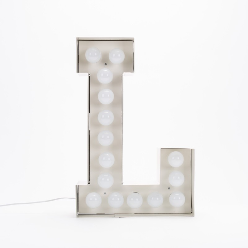 SELETTI Vegaz Metalen letter met led lampen - L
