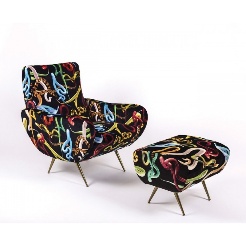 SELETTI Toiletpaper Poef - Slangen