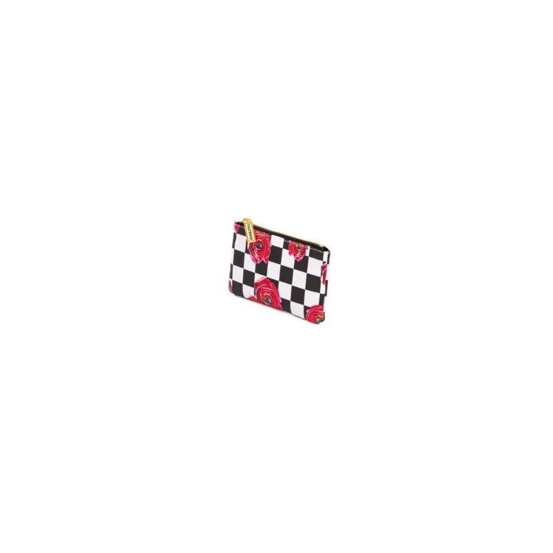 SELETTI Toiletpaper Portemonnee 15,5x9,5 - ROZEN OP SCHAAKBORD