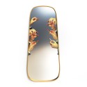 SELETTI Toiletpaper spiegel met houten rand - lippenstift
