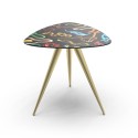 SELETTI Toiletpaper spiegel met houten rand - metalen poten - slangen